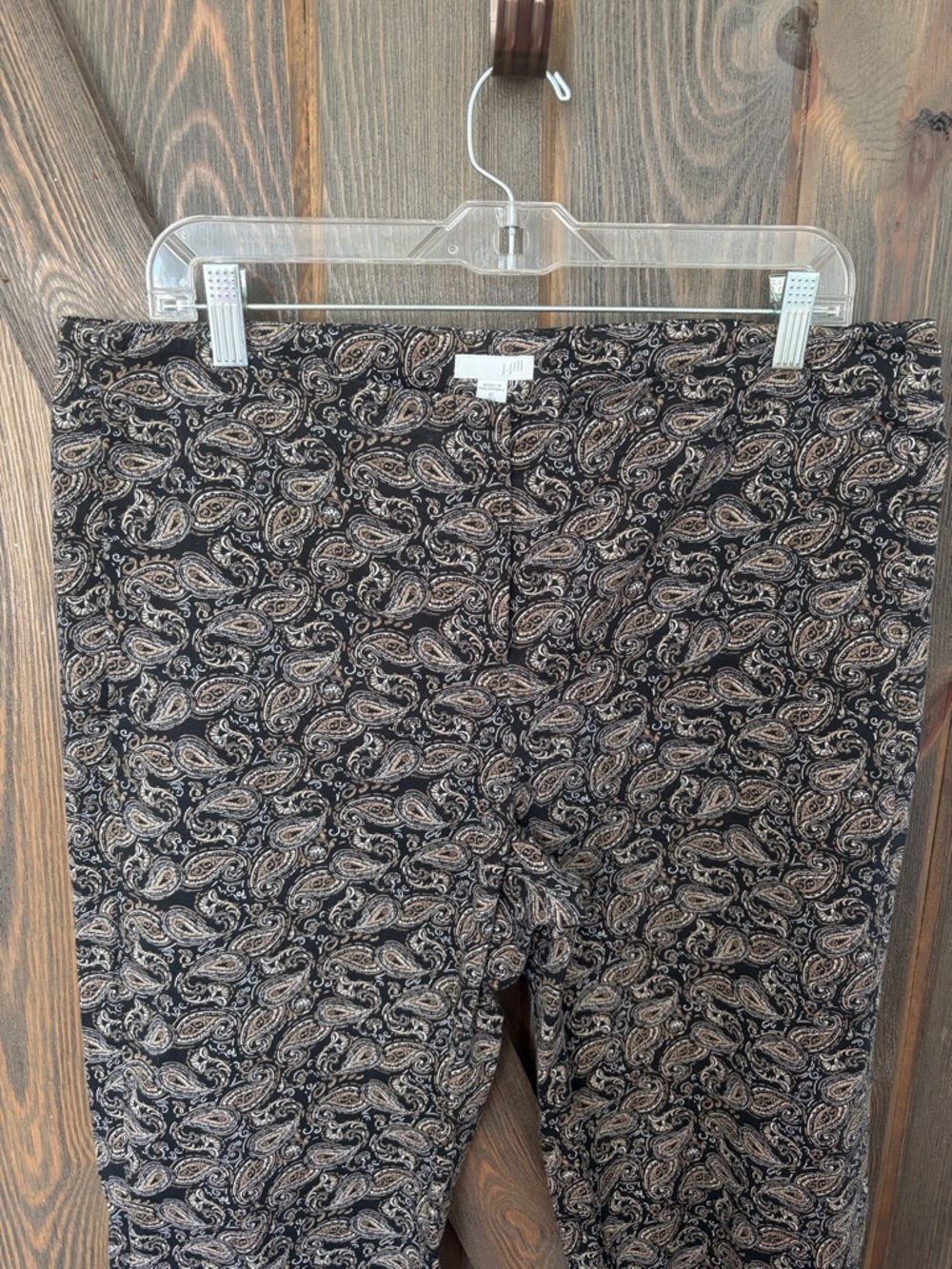 J Jill, black and brown paisley pants